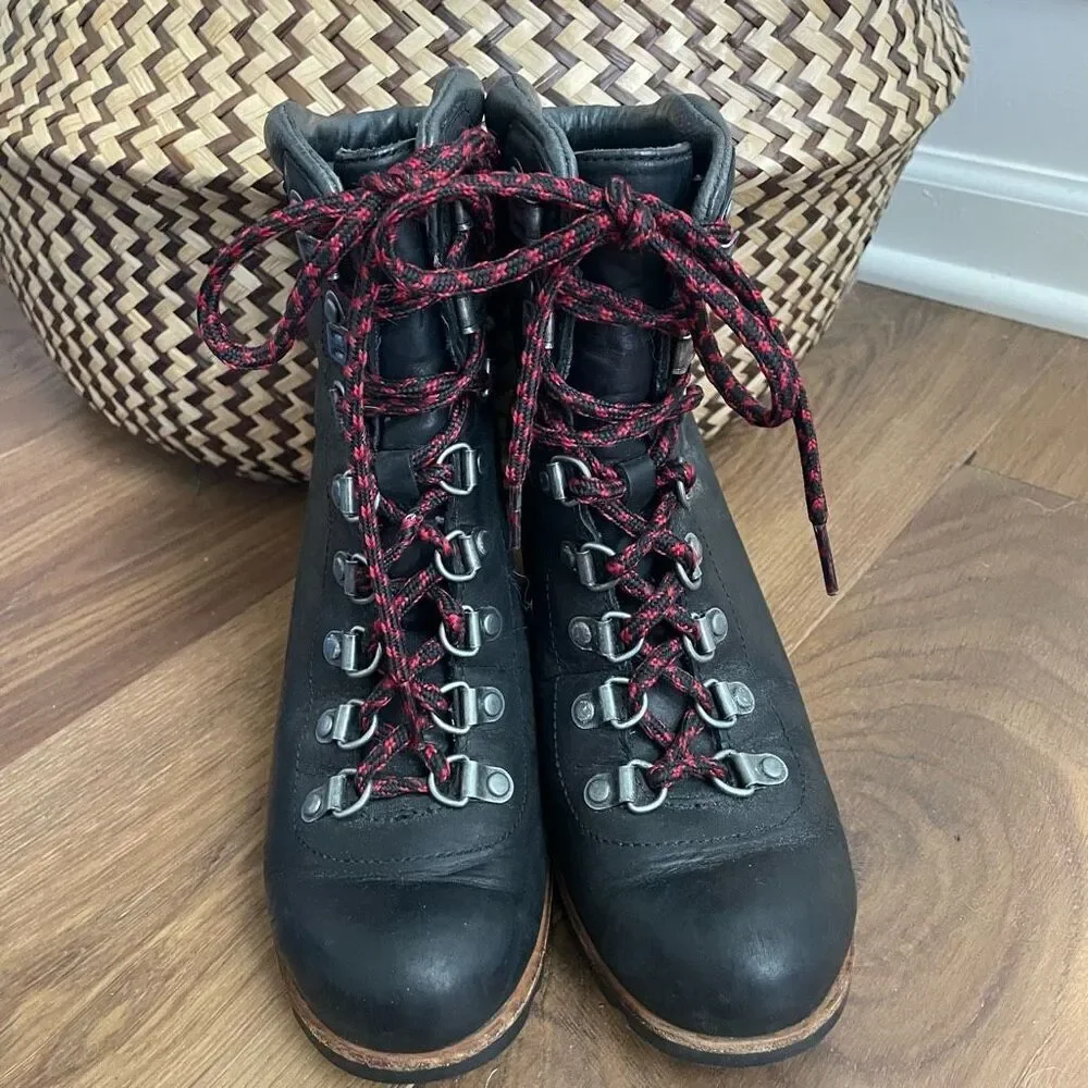 Sorel Conquest Wedge Waterproof Snow Boots Black Grey 6.5